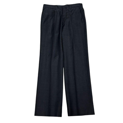 Double suit setup navy striped wide slacks unlined L