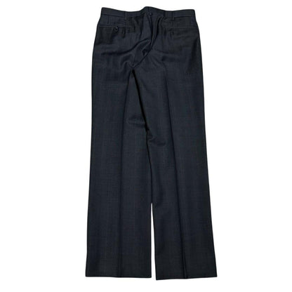 Double suit setup navy striped wide slacks unlined L