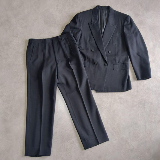 Men's M Double Breasted Double Suit Formal Clothes 4 Buttons Vintage Autumn Winter