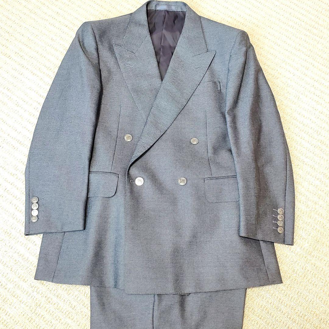 Beautiful item✨BURBERRYS suit silver gray double setup AB4