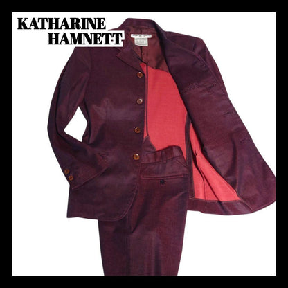 KATHARINE HAMNETT Bordeaux Flare Y2K Suit M