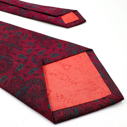 ✨️Good condition✨️ Christian Dior tie paisley pattern red