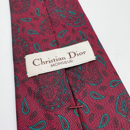 ✨️Good condition✨️ Christian Dior tie paisley pattern red