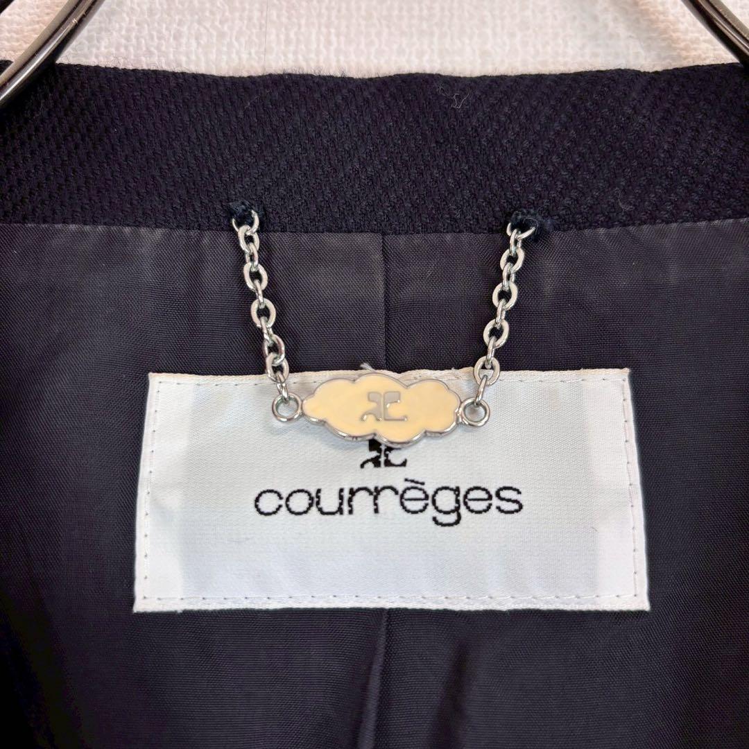 ◆Courreges [S] One-piece suit semi-formal tailored jacket