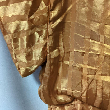 Chancelle NEW YORK pleated dress gold flashy made in USA