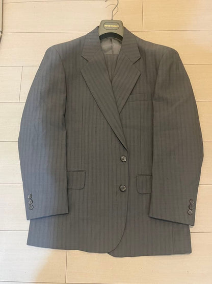 DORMEUIL✨Made to order✨Stripe business suit top and bottom set✨Comes with bag✨