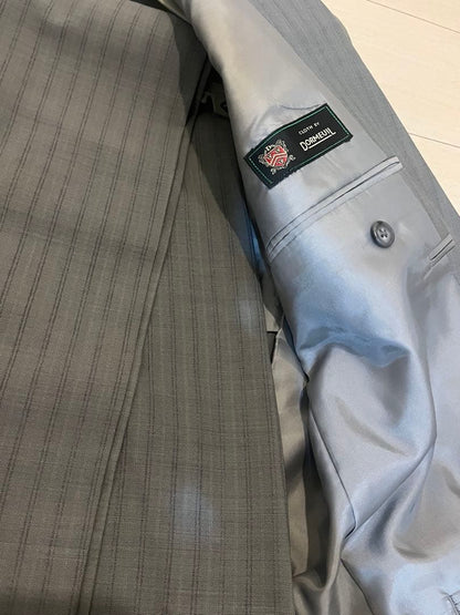 DORMEUIL✨Made to order✨Stripe business suit top and bottom set✨Comes with bag✨