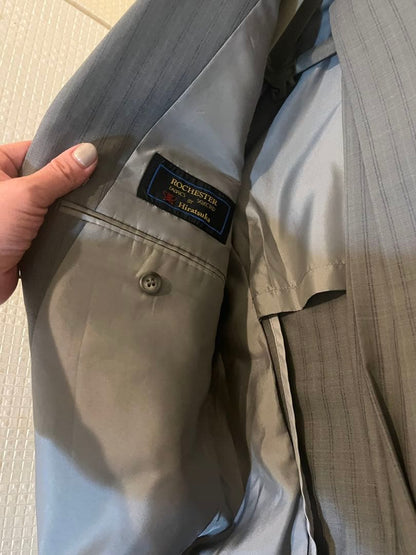 DORMEUIL✨Made to order✨Stripe business suit top and bottom set✨Comes with bag✨