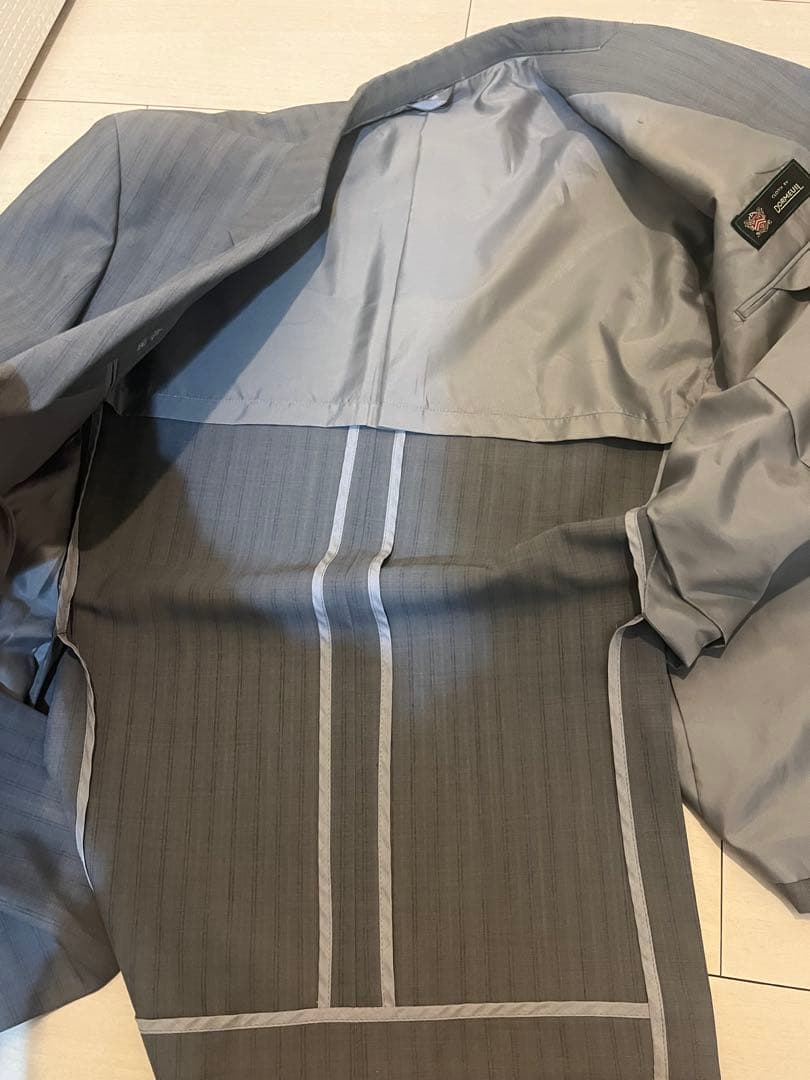 DORMEUIL✨Made to order✨Stripe business suit top and bottom set✨Comes with bag✨