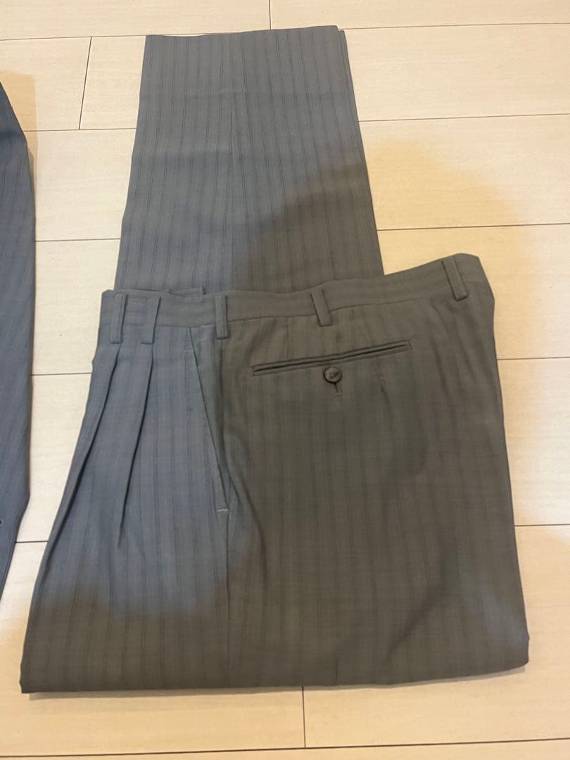 DORMEUIL✨Made to order✨Stripe business suit top and bottom set✨Comes with bag✨