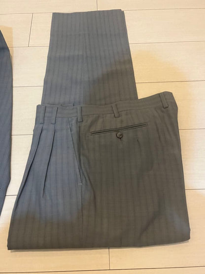DORMEUIL✨Made to order✨Stripe business suit top and bottom set✨Comes with bag✨