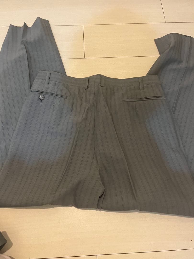 DORMEUIL✨Made to order✨Stripe business suit top and bottom set✨Comes with bag✨