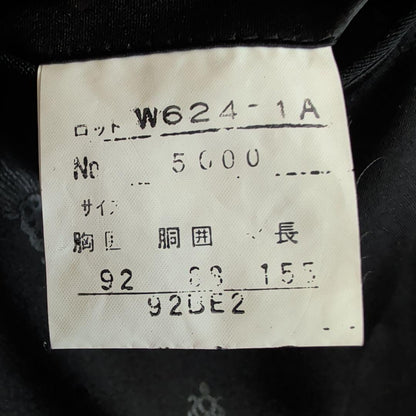 Loose size for petite people, wool double-breasted set-up suit 6B, black
