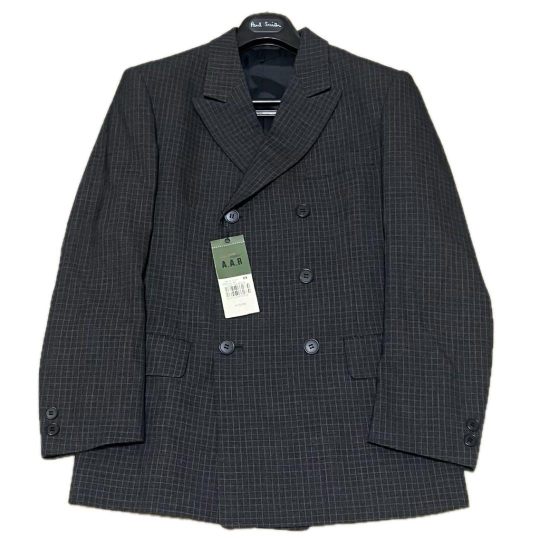 ✨Unused✨Yohji Yamamoto double suit check dark gray M