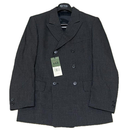 ✨Unused✨Yohji Yamamoto double suit check dark gray M