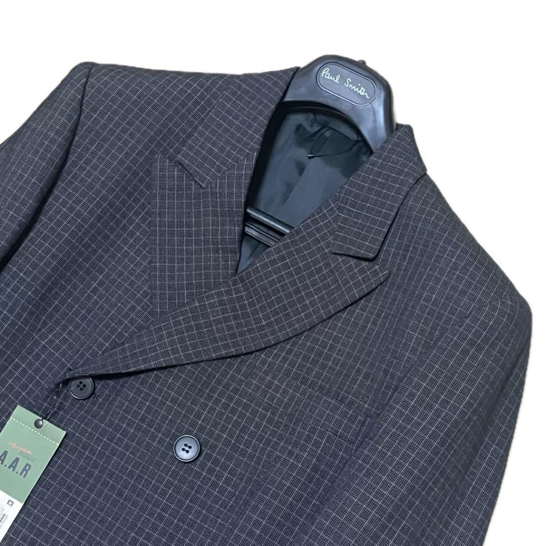 ✨Unused✨Yohji Yamamoto double suit check dark gray M