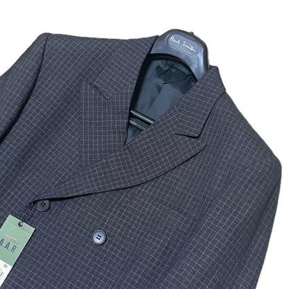✨Unused✨Yohji Yamamoto double suit check dark gray M