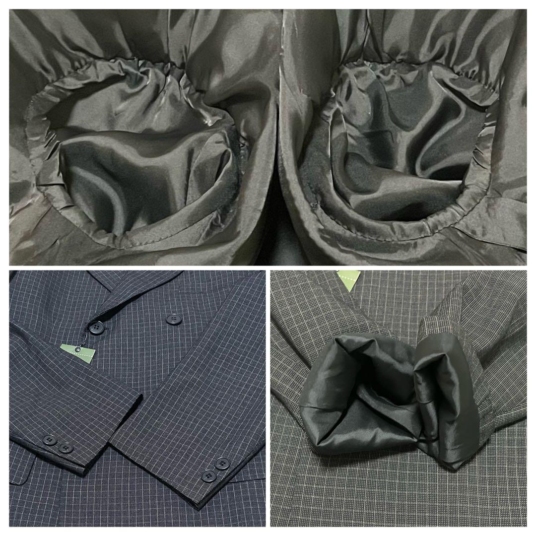 ✨Unused✨Yohji Yamamoto double suit check dark gray M