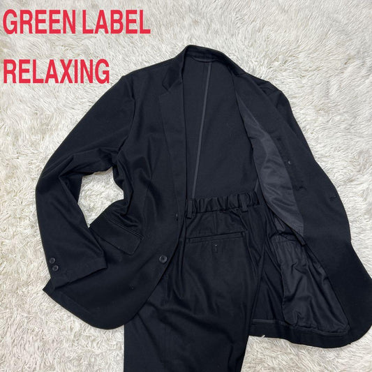 Green Label Relaxing Casual Suit Setup Stretch L Black