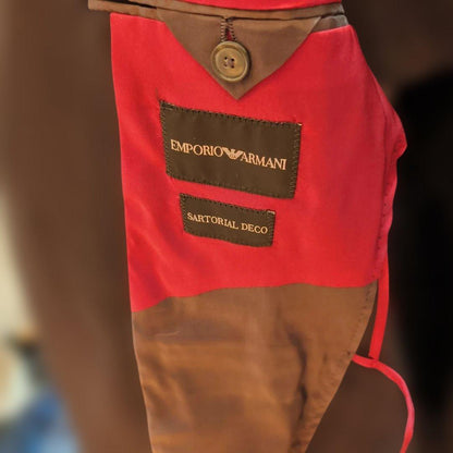 Emporio Armani suit black men's travel size 46