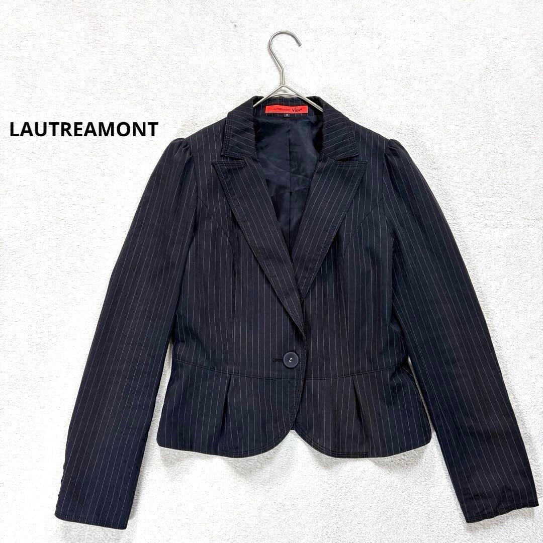 [Lautreamont] M Women's Tailored Jacket Black Stripe 2