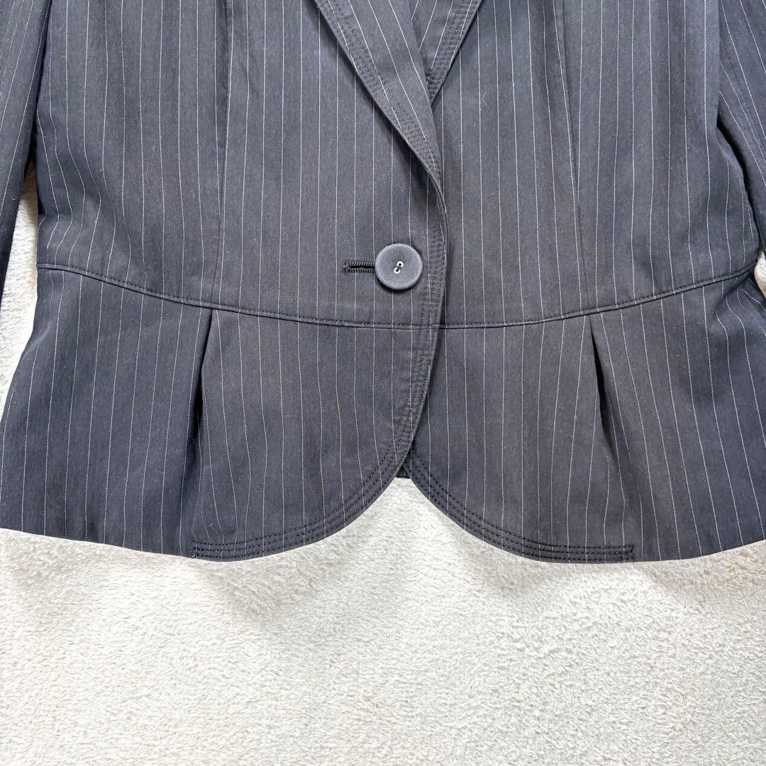 [Lautreamont] M Women's Tailored Jacket Black Stripe 2