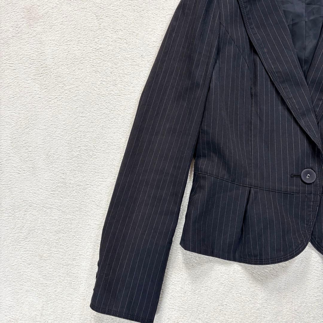 [Lautreamont] M Women's Tailored Jacket Black Stripe 2
