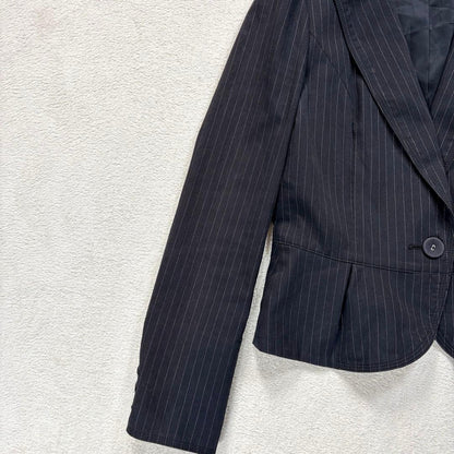 [Lautreamont] M Women's Tailored Jacket Black Stripe 2