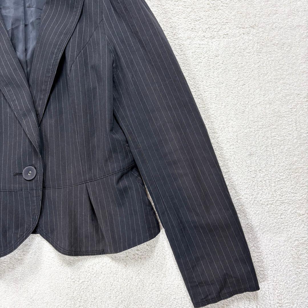 [Lautreamont] M Women's Tailored Jacket Black Stripe 2