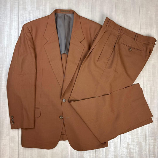 LOGOS PATHOS Suit Brown 90's Vintage L Made in Japan