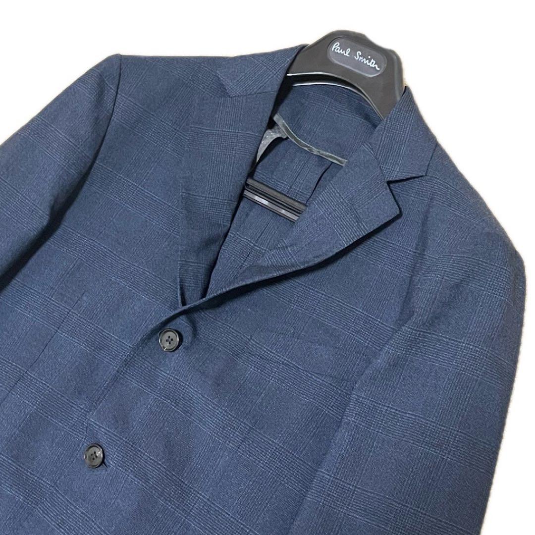 ORIHICA SOLOTEX Washable Suit Navy Glen Check Lightweight L