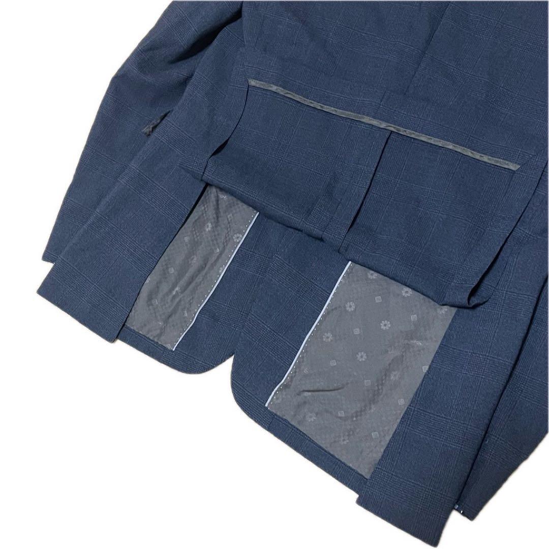 ORIHICA SOLOTEX Washable Suit Navy Glen Check Lightweight L