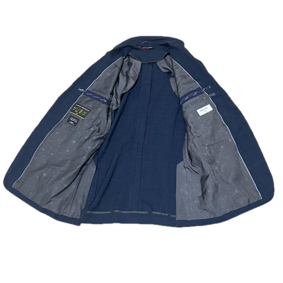 ORIHICA SOLOTEX Washable Suit Navy Glen Check Lightweight L