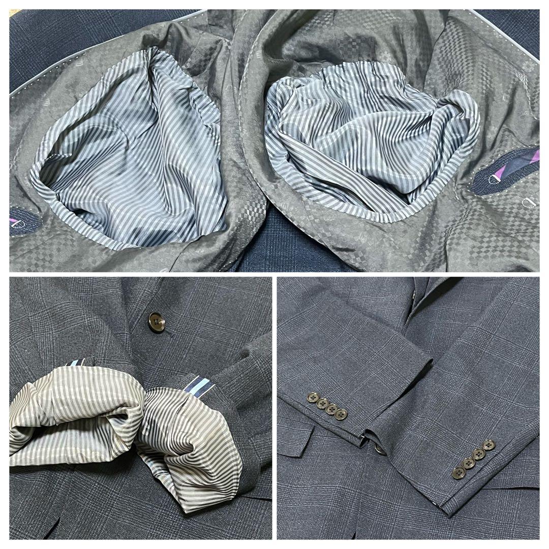 ORIHICA SOLOTEX Washable Suit Navy Glen Check Lightweight L