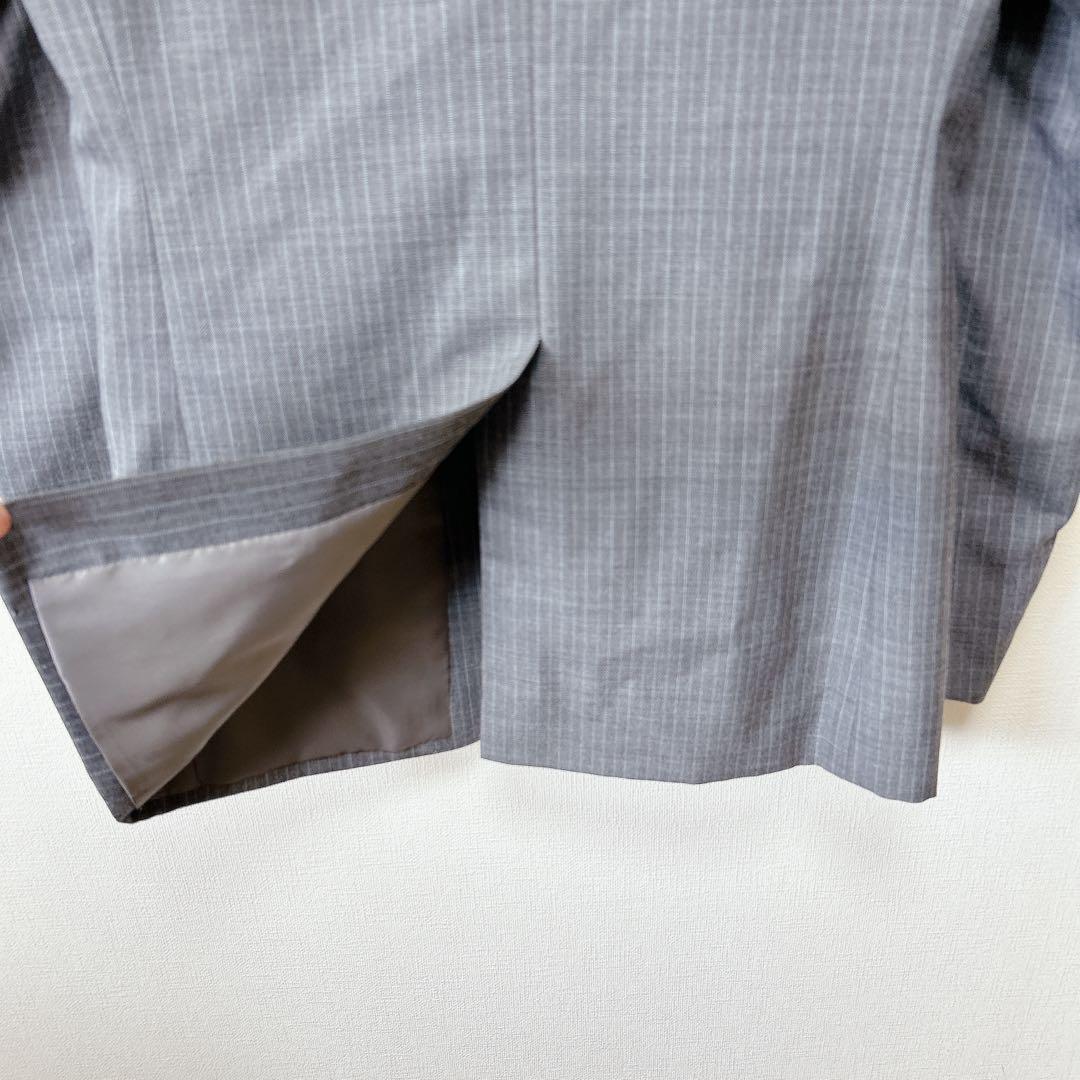 Kintetsu Business Suit 3 Button Setup Gray Stripe