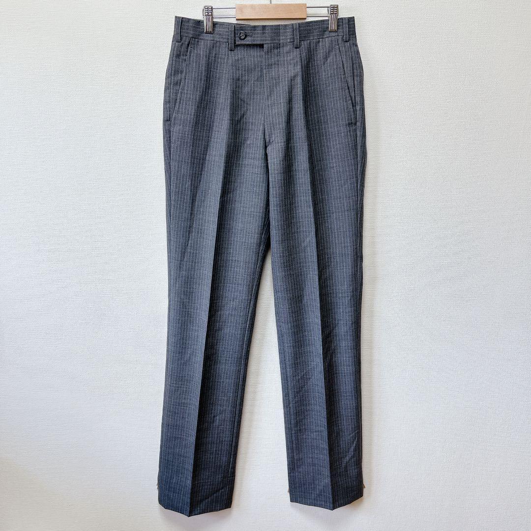 Kintetsu Business Suit 3 Button Setup Gray Stripe