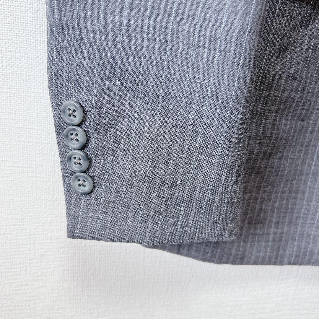Kintetsu Business Suit 3 Button Setup Gray Stripe