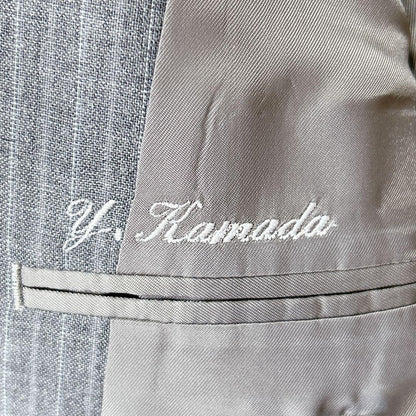 Kintetsu Business Suit 3 Button Setup Gray Stripe