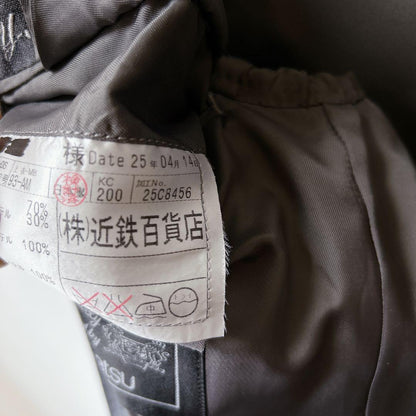 Kintetsu Business Suit 3 Button Setup Gray Stripe