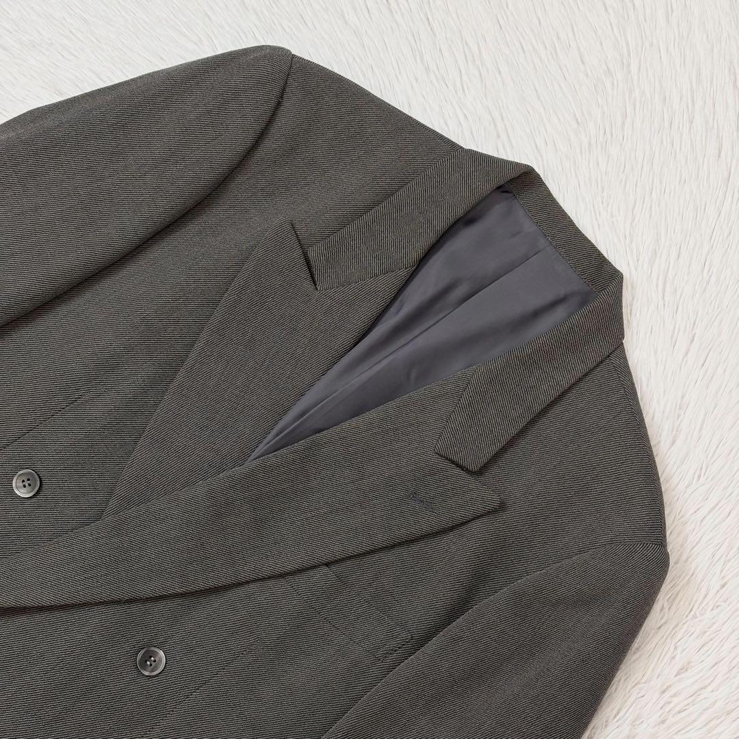 Kenzo Suit Setup Double Jacket Peak Lapel Loose Gray