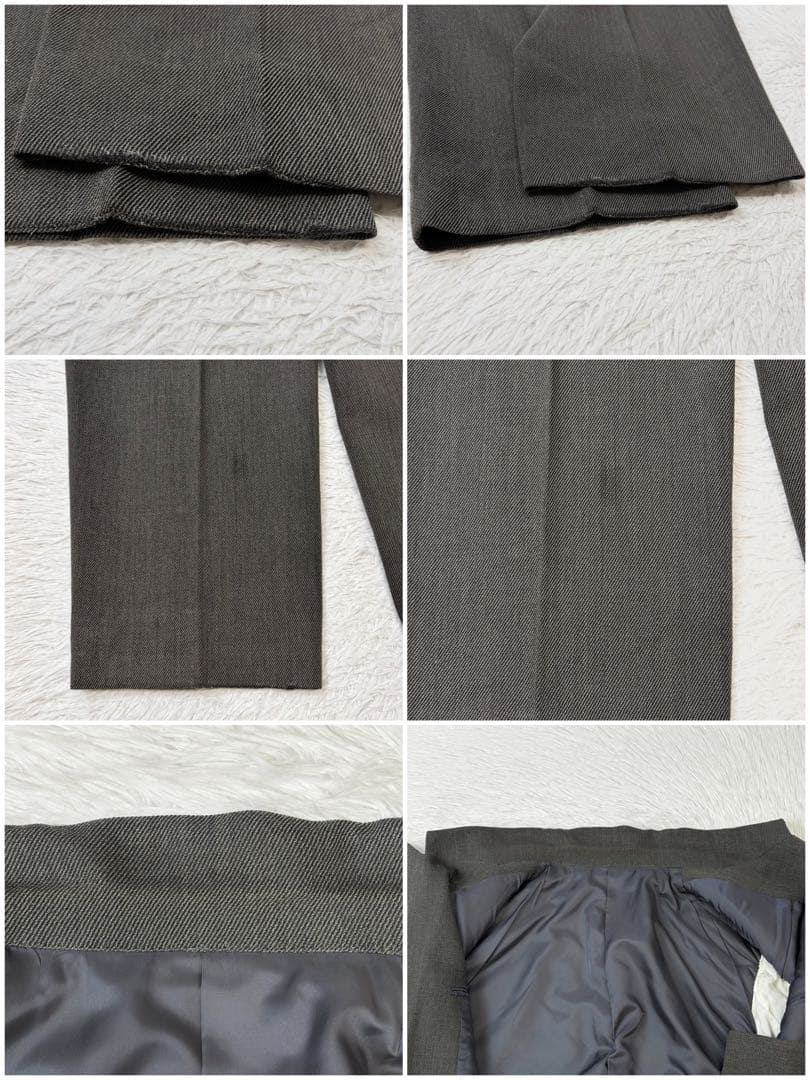 Kenzo Suit Setup Double Jacket Peak Lapel Loose Gray