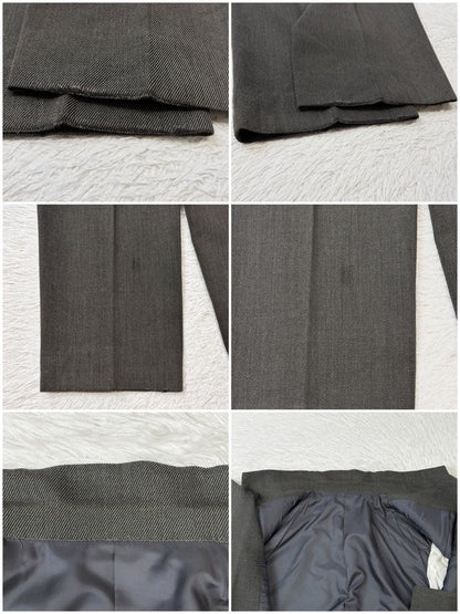 Kenzo Suit Setup Double Jacket Peak Lapel Loose Gray
