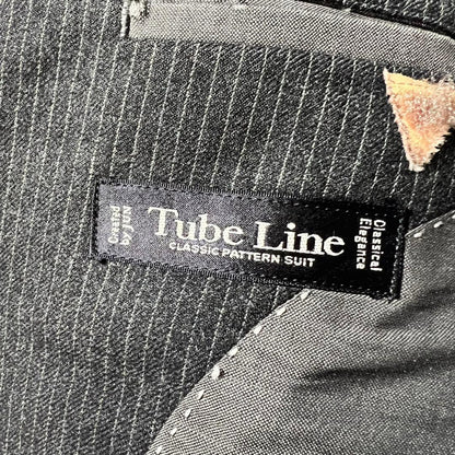 Super rare✨️Jun three-piece black striped S vintage suit