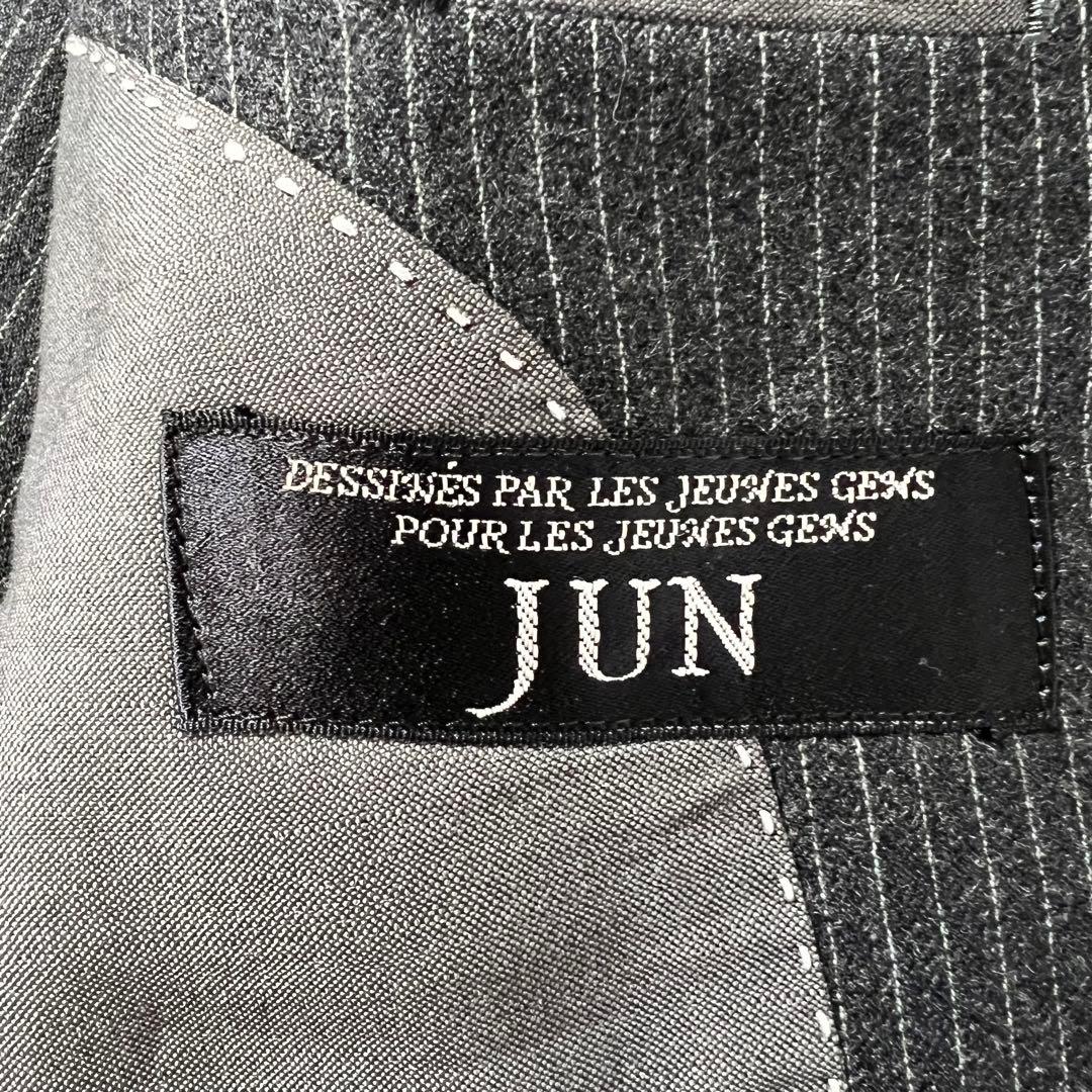 Super rare✨️Jun three-piece black striped S vintage suit