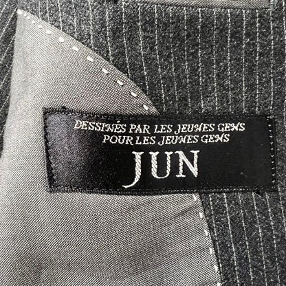 Super rare✨️Jun three-piece black striped S vintage suit