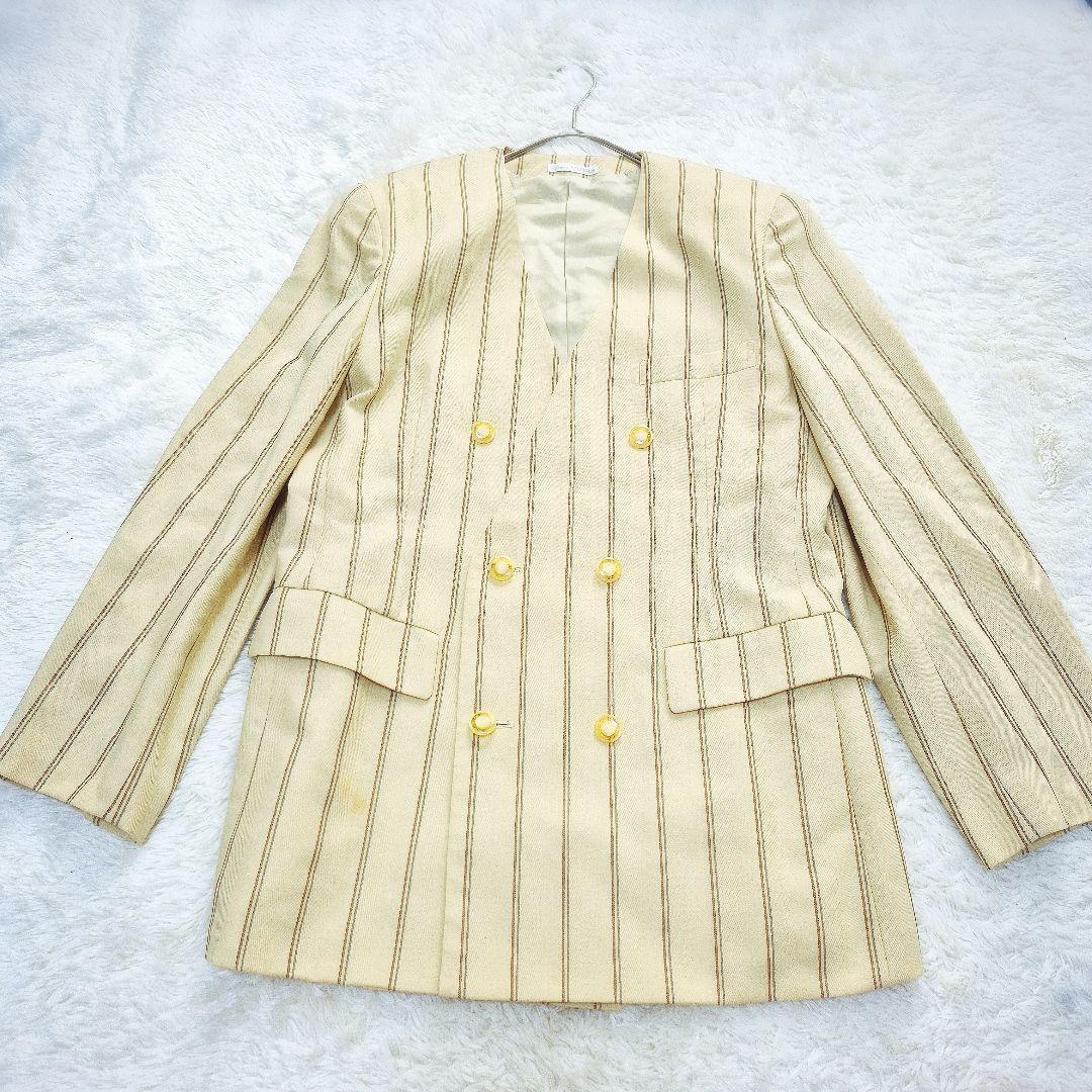 Madame Nicole Setup 90s Bubbly Suit Retro Stripe Made in Japan