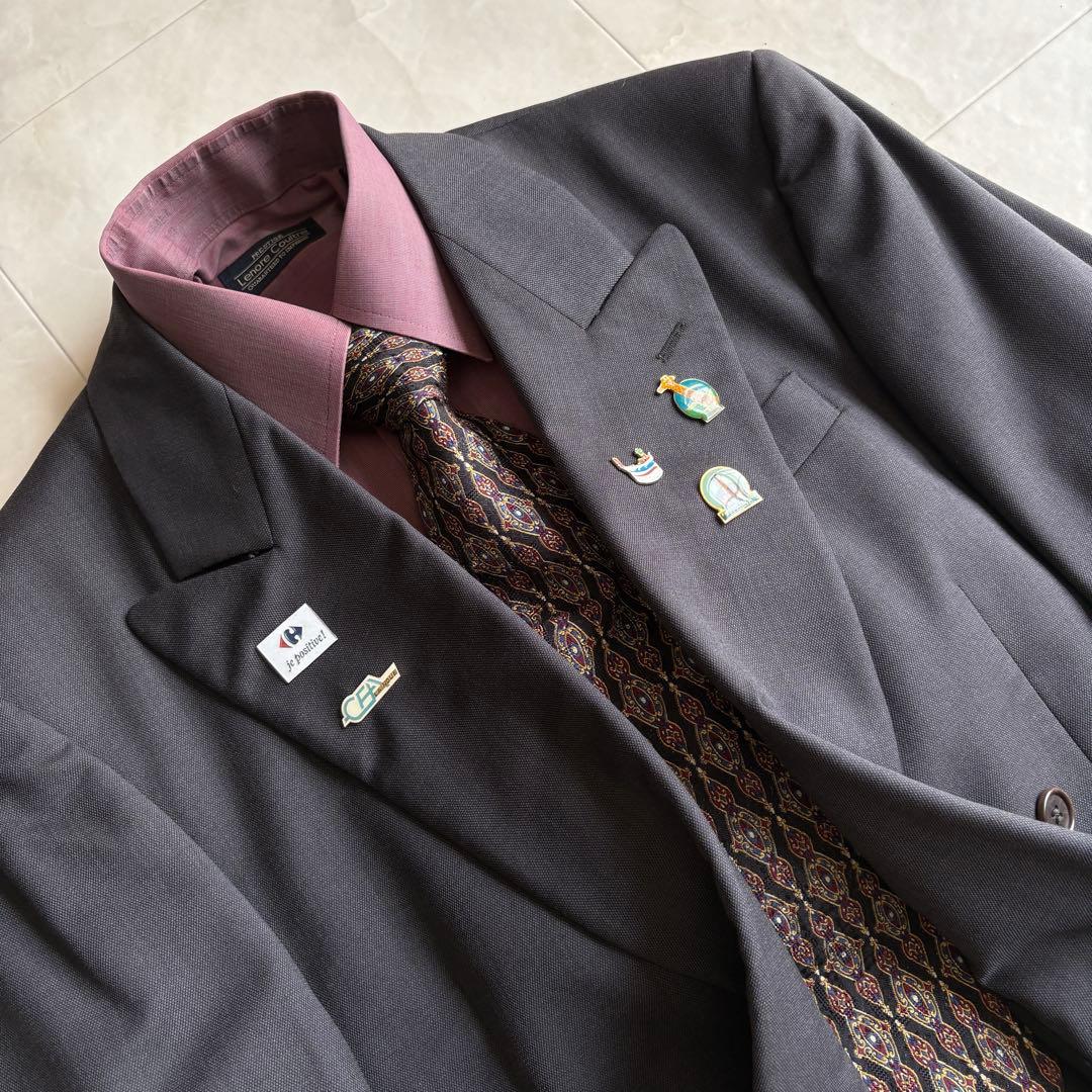 90s vintage GIVENCHY double suit tie pins 4 pieces