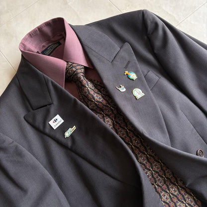 90s vintage GIVENCHY double suit tie pins 4 pieces