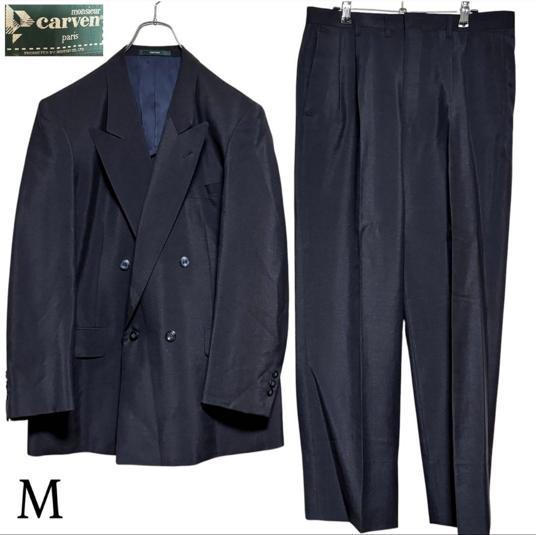 [Made in England x 60% Mohair] Casual suit double setup dark blue M