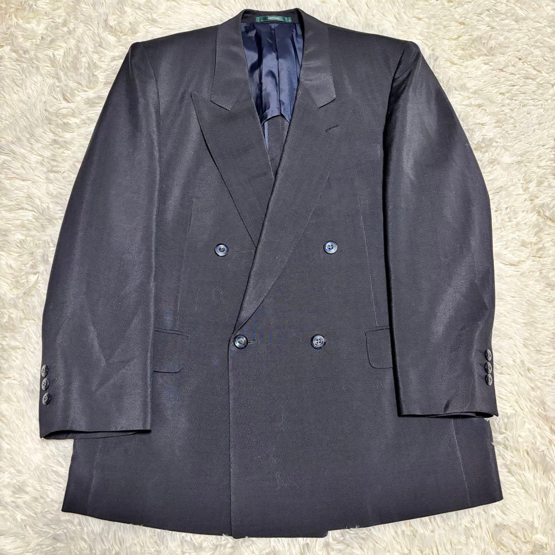 [Made in England x 60% Mohair] Casual suit double setup dark blue M